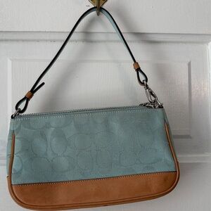 Coach Blue and Tan Women's Bag